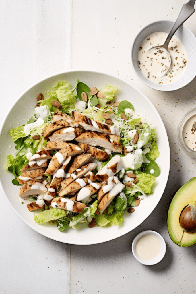 Keto Chicken and Avocado Caesar Salad_001