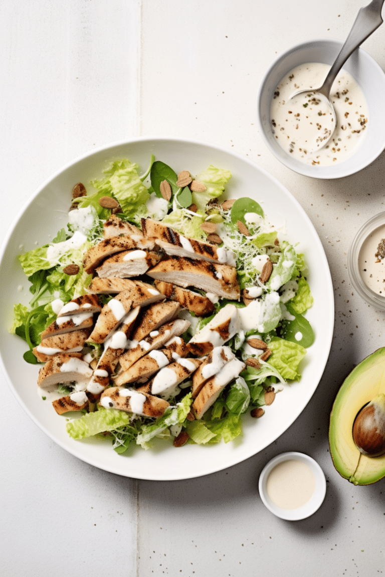 Keto Chicken and Avocado Caesar Salad_001