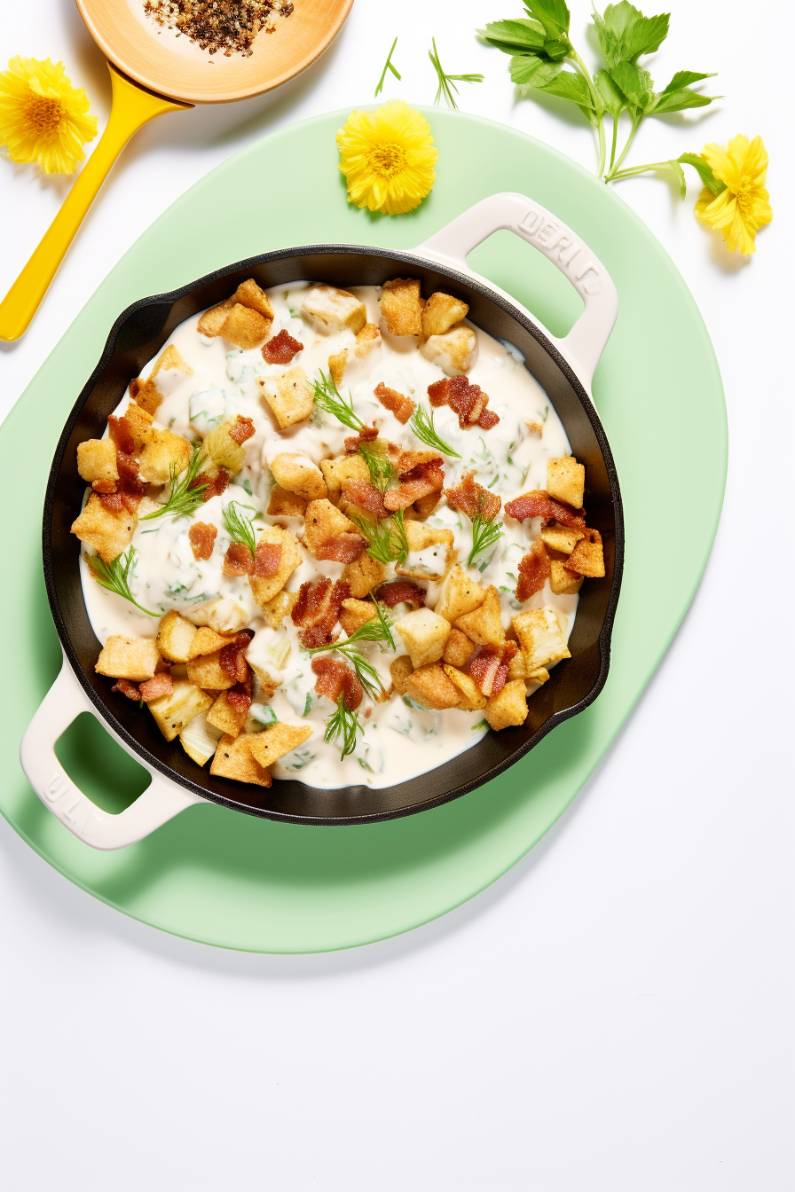 Ingredients for Keto Chicken Bacon Ranch Skillet