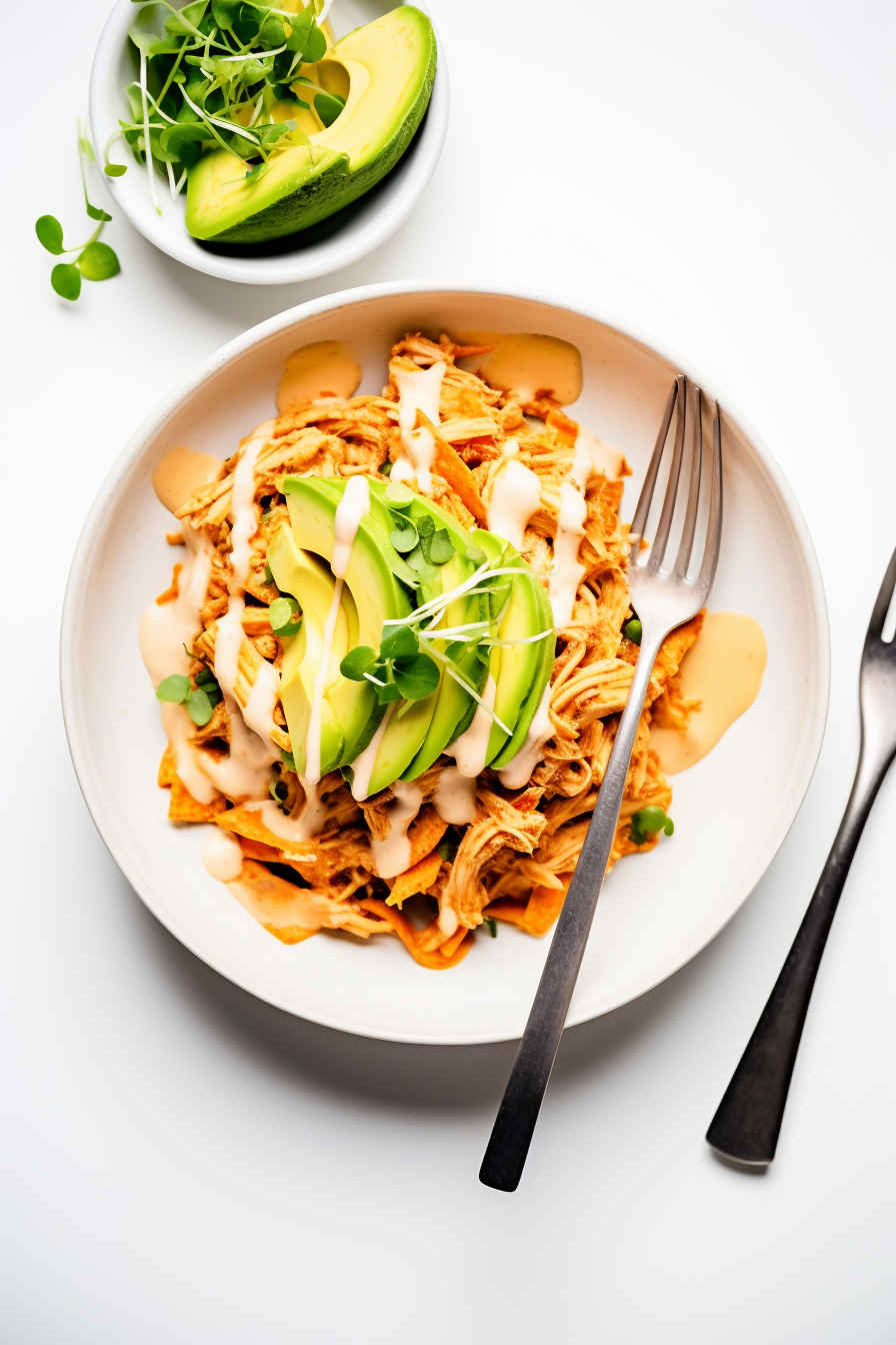 Keto Chicken Enchilada Bowl Served