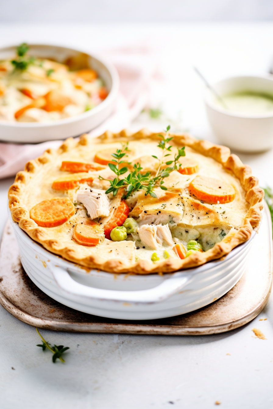 Keto Chicken Pot Pie with Almond Flour Crust
