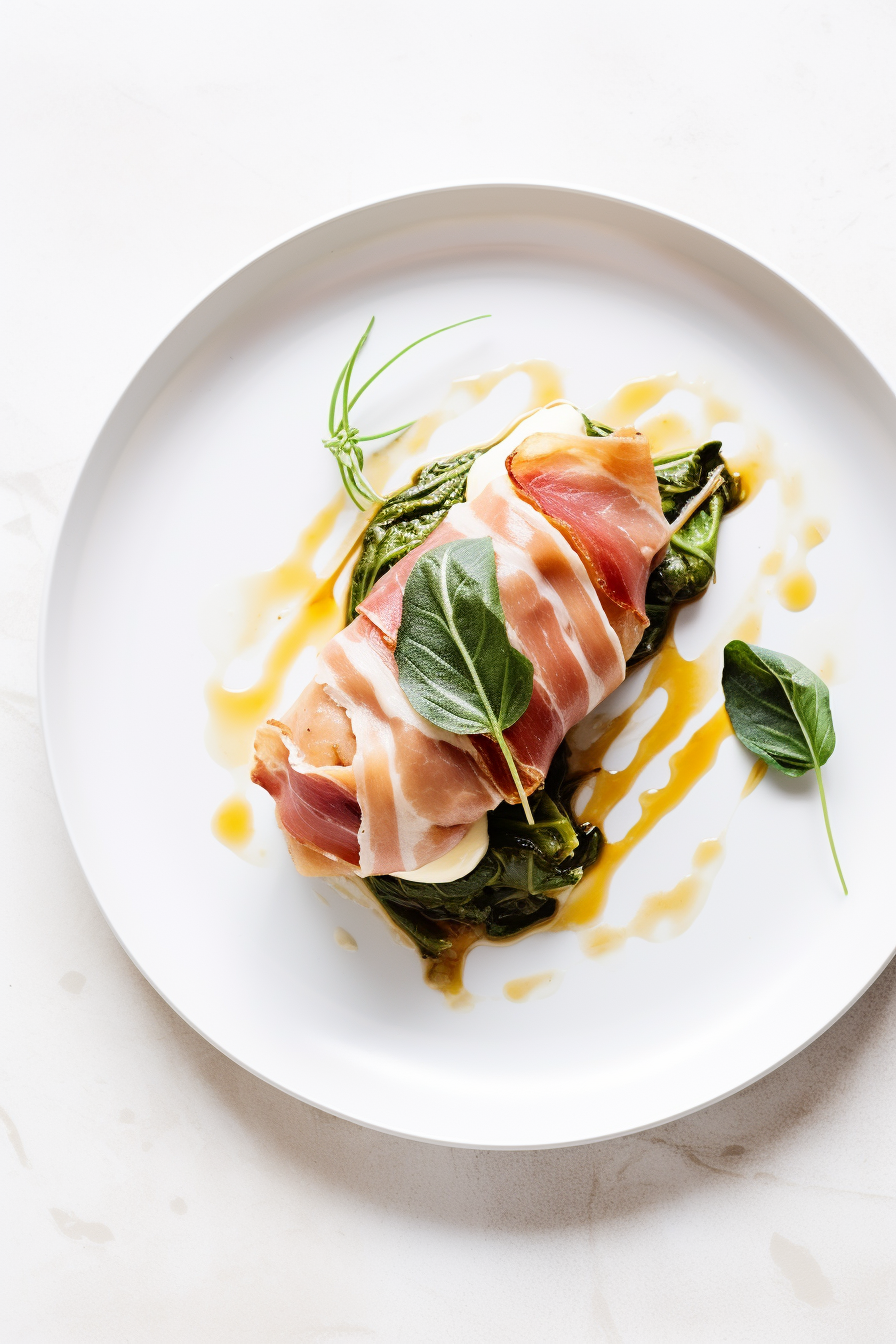 Keto Chicken Saltimbocca Cooking