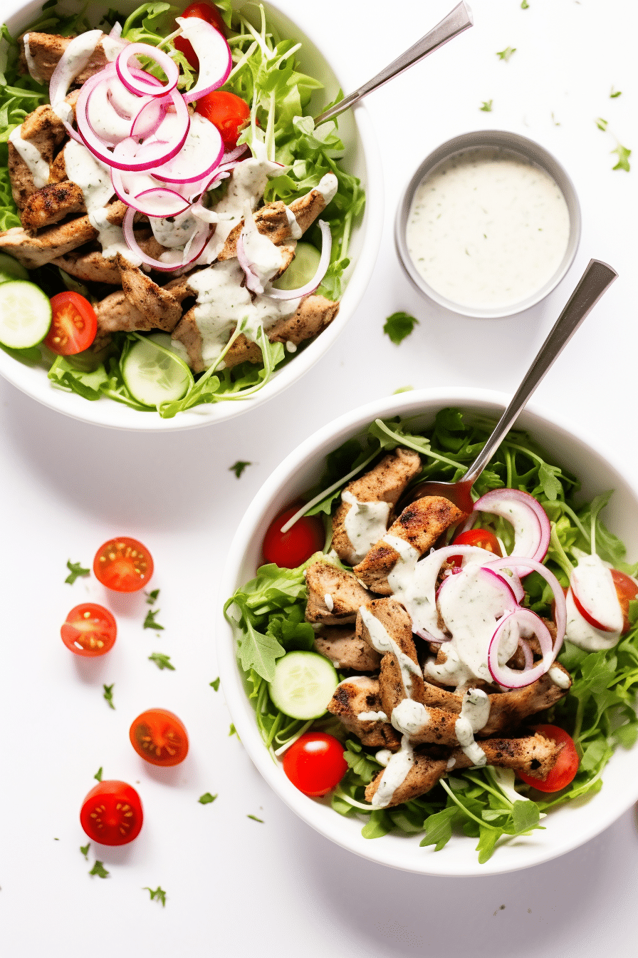 Keto Chicken Shawarma Salad Bowl Ready to Serve