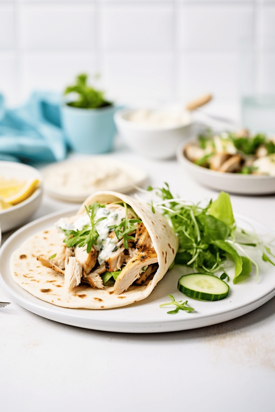 Keto Chicken Shawarma with Keto Pita Bread