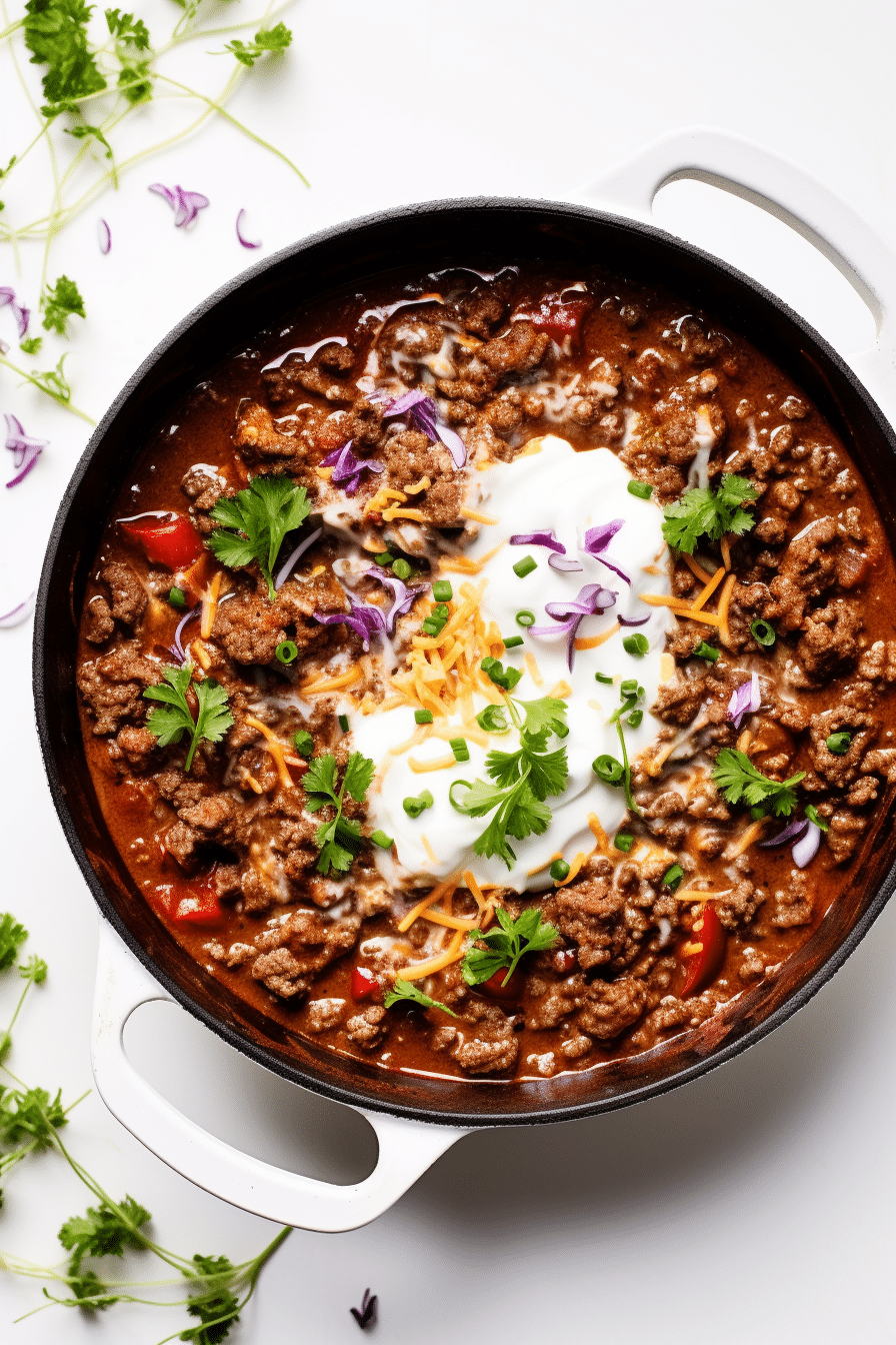 Preparing Keto Chili con Carne