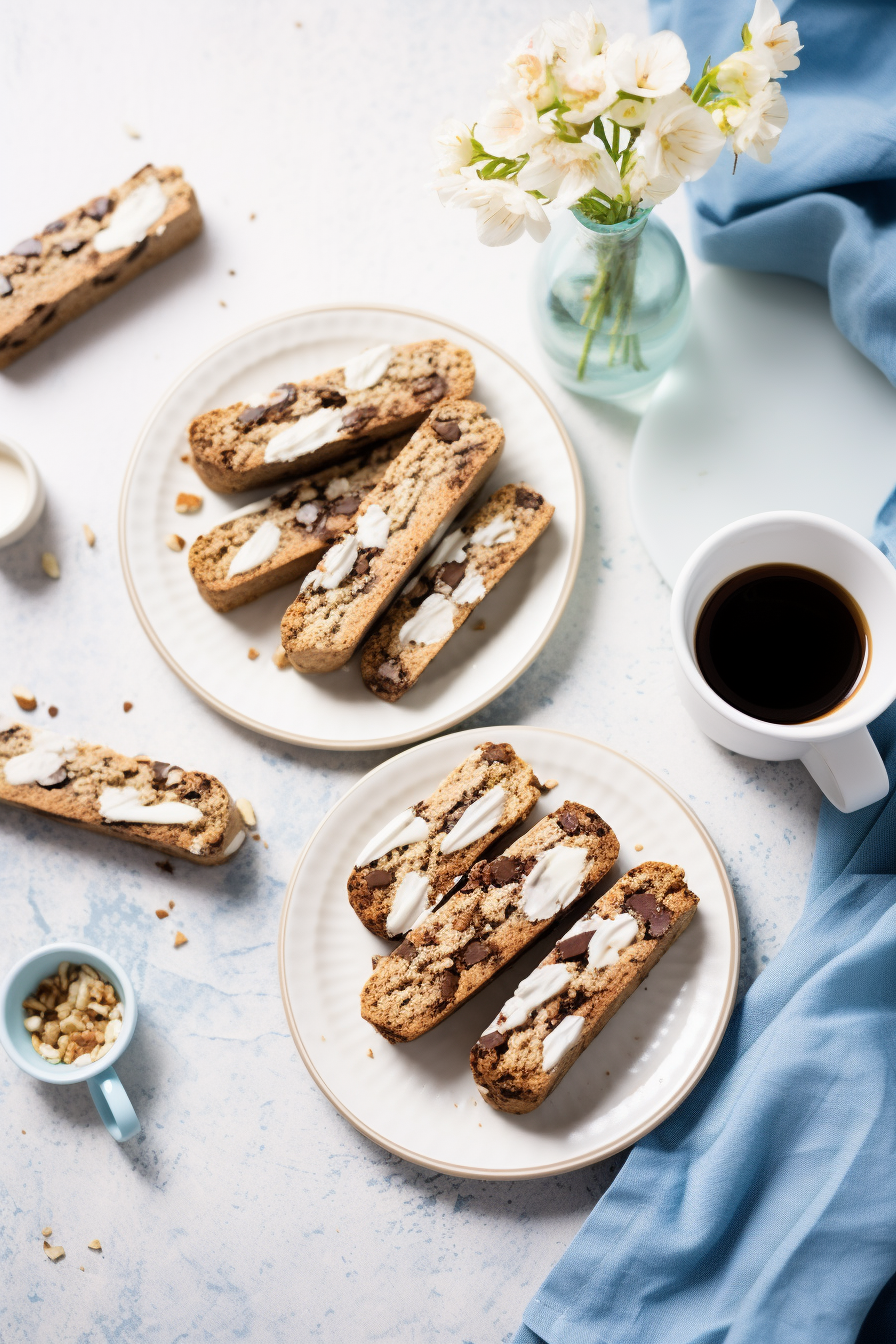 Keto Chocolate Hazelnut Biscotti dipped in chocolate