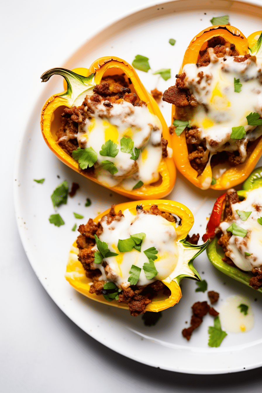 Keto Chorizo and Egg Stuffed Peppers