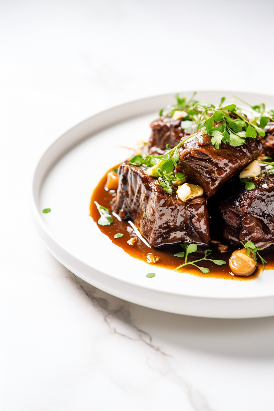 Braised Short Ribs Ready to Serve