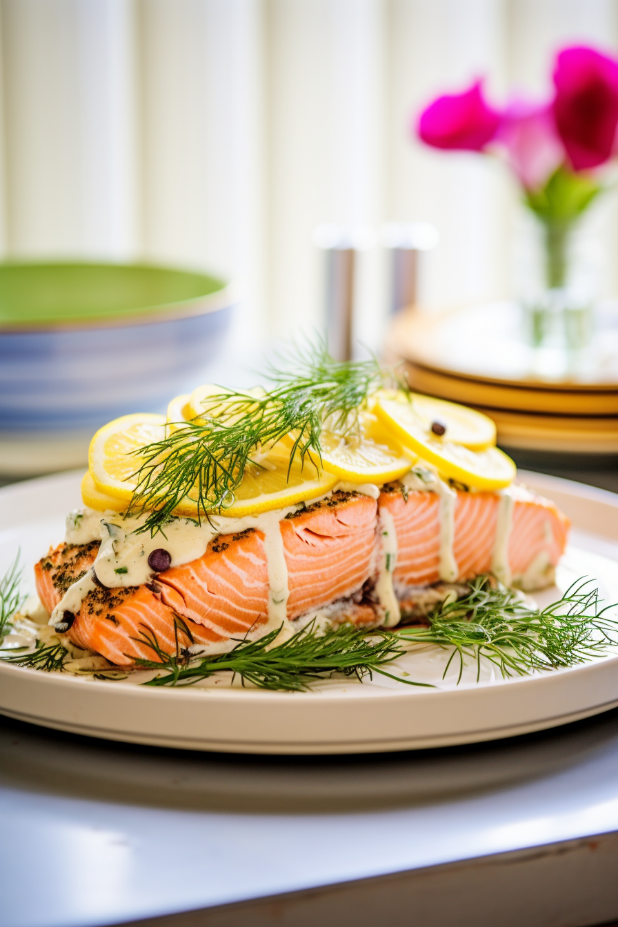 Keto Cream Cheese Stuffed Salmon Ready to Serve