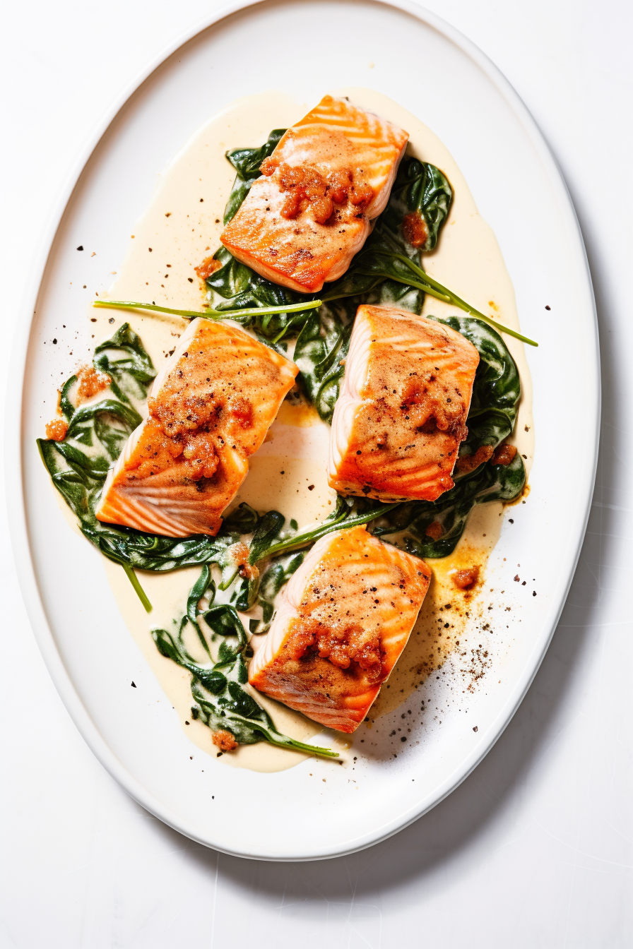 Keto Creamy Tuscan Salmon