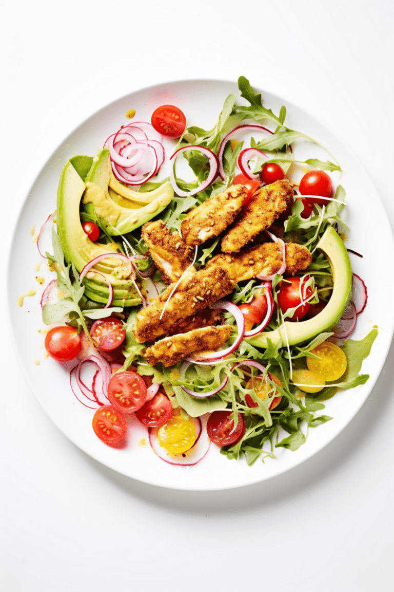 Keto Crispy Chicken and Avocado Salad_001