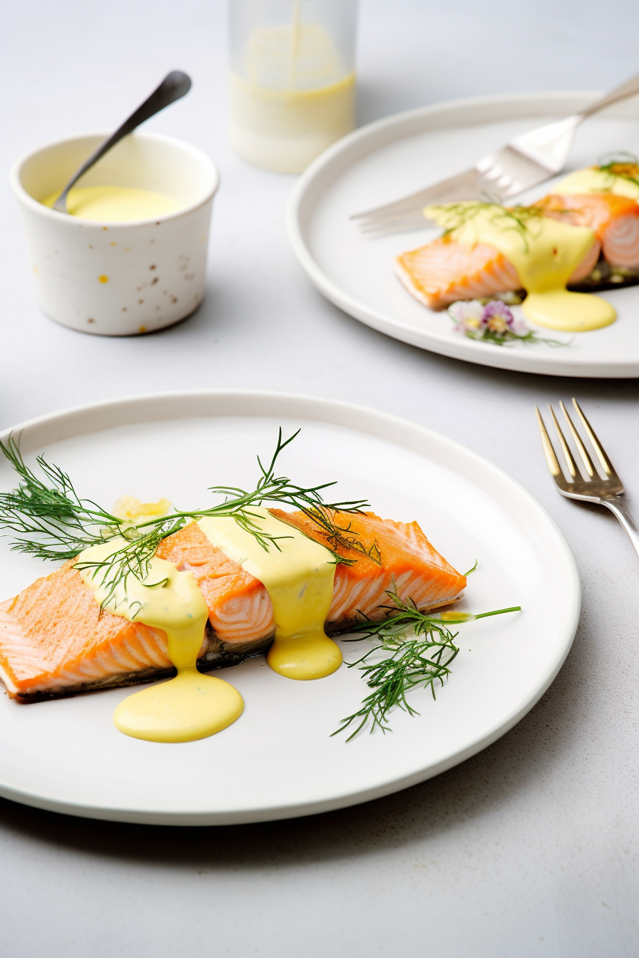 Keto Crispy Skin Salmon Served