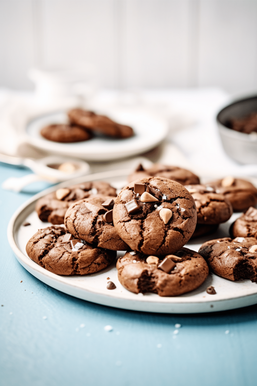 Ingredients for Keto Double Chocolate Chip Cookies