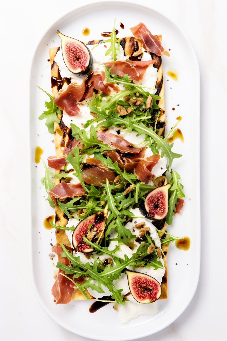 Ingredients for Keto Fig and Prosciutto Flatbread