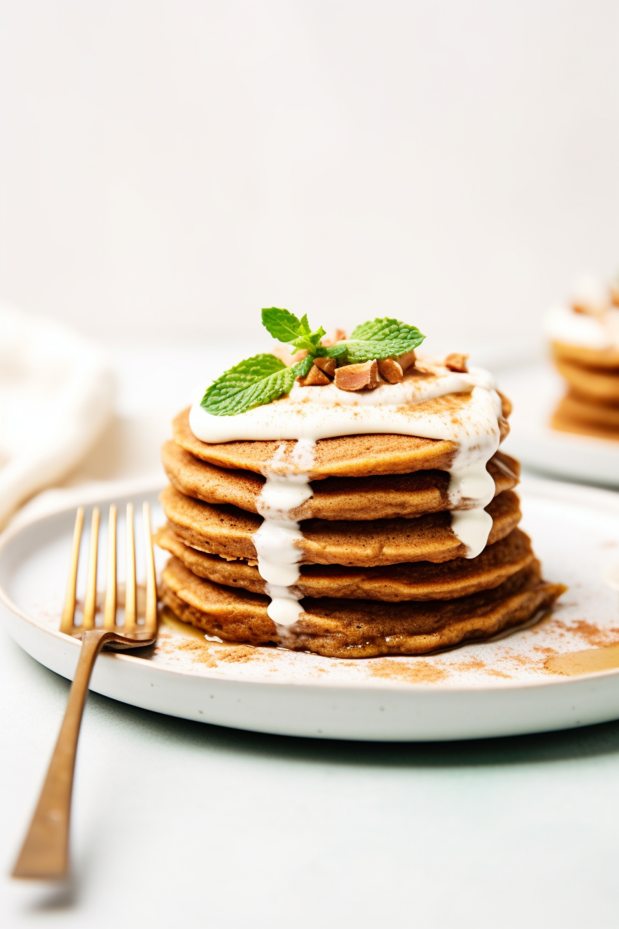 Mixing Ingredients for Keto Gingerbread Pancakes
