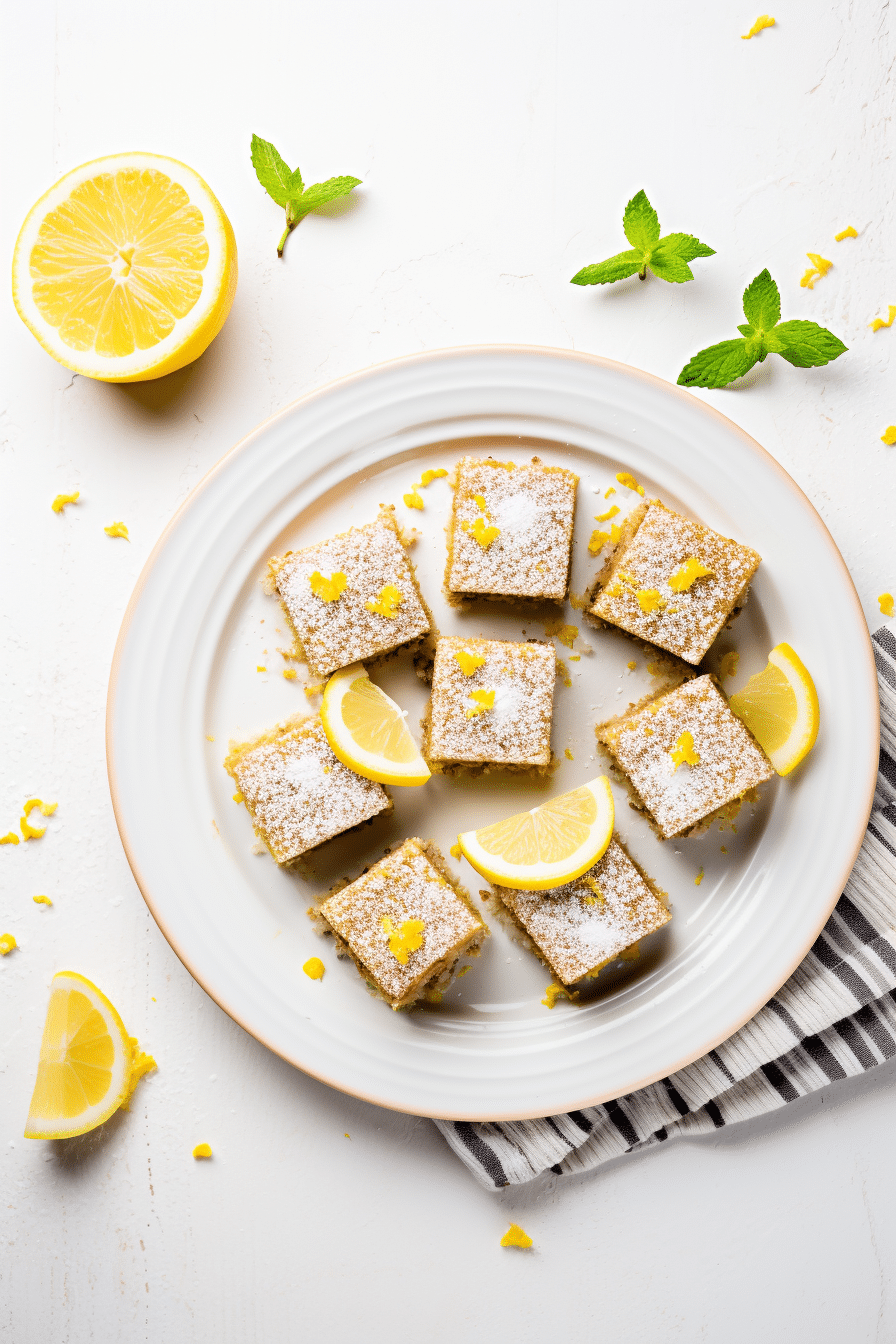 Coconut Lemon Bars Ready to Serve