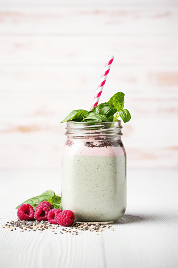 Keto, Gluten-Free, Dairy-Free Mint and Raspberry Chia Pudding_001