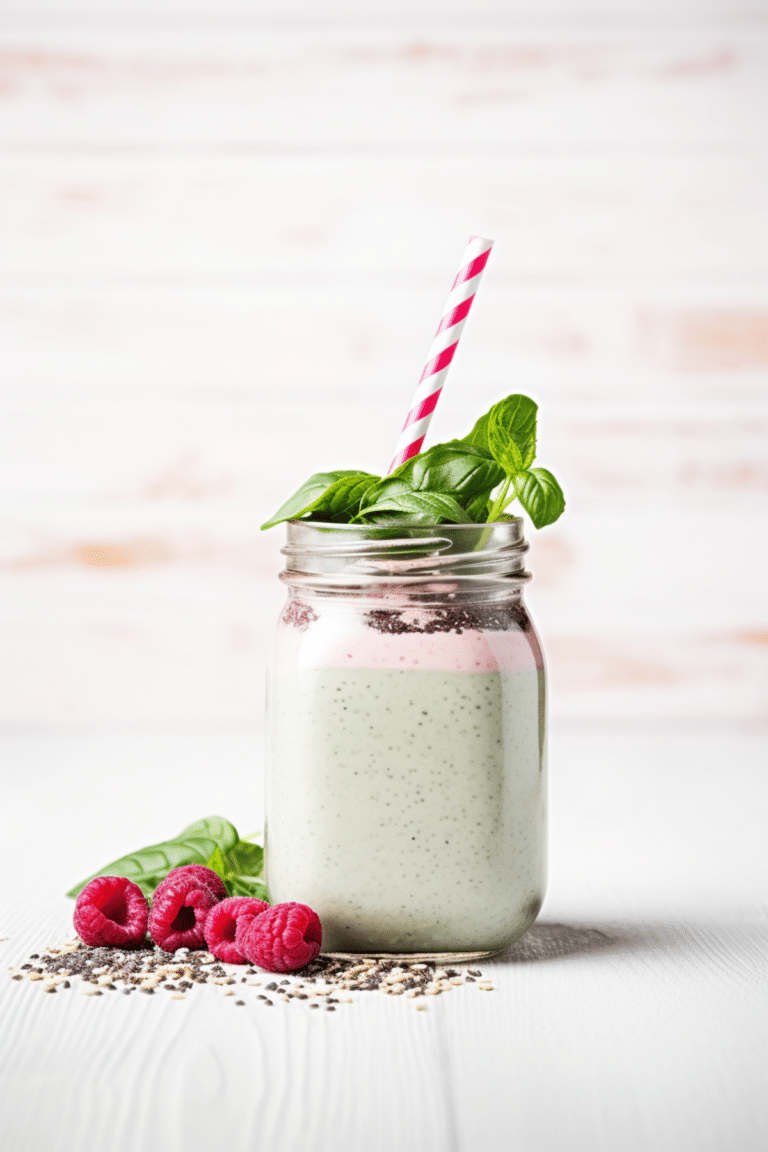 Keto, Gluten-Free, Dairy-Free Mint and Raspberry Chia Pudding_001