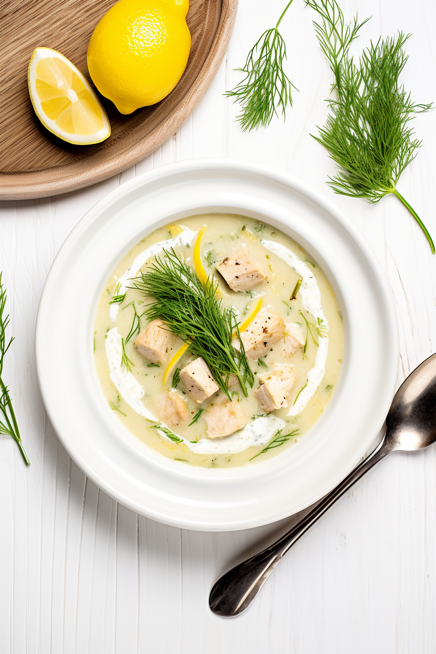 Keto Greek Lemon Chicken Soup Preparation