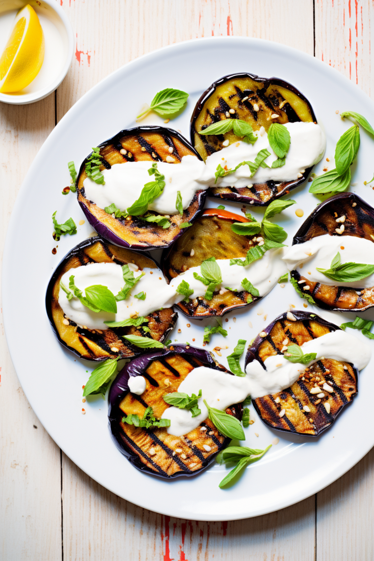 Keto Grilled Eggplant with Mint Yogurt Sauce_001
