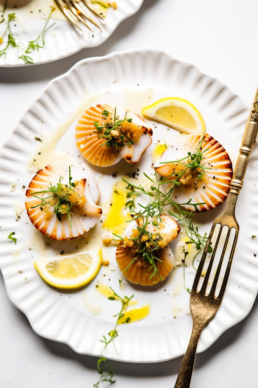 Keto Grilled Scallops Ready to Serve