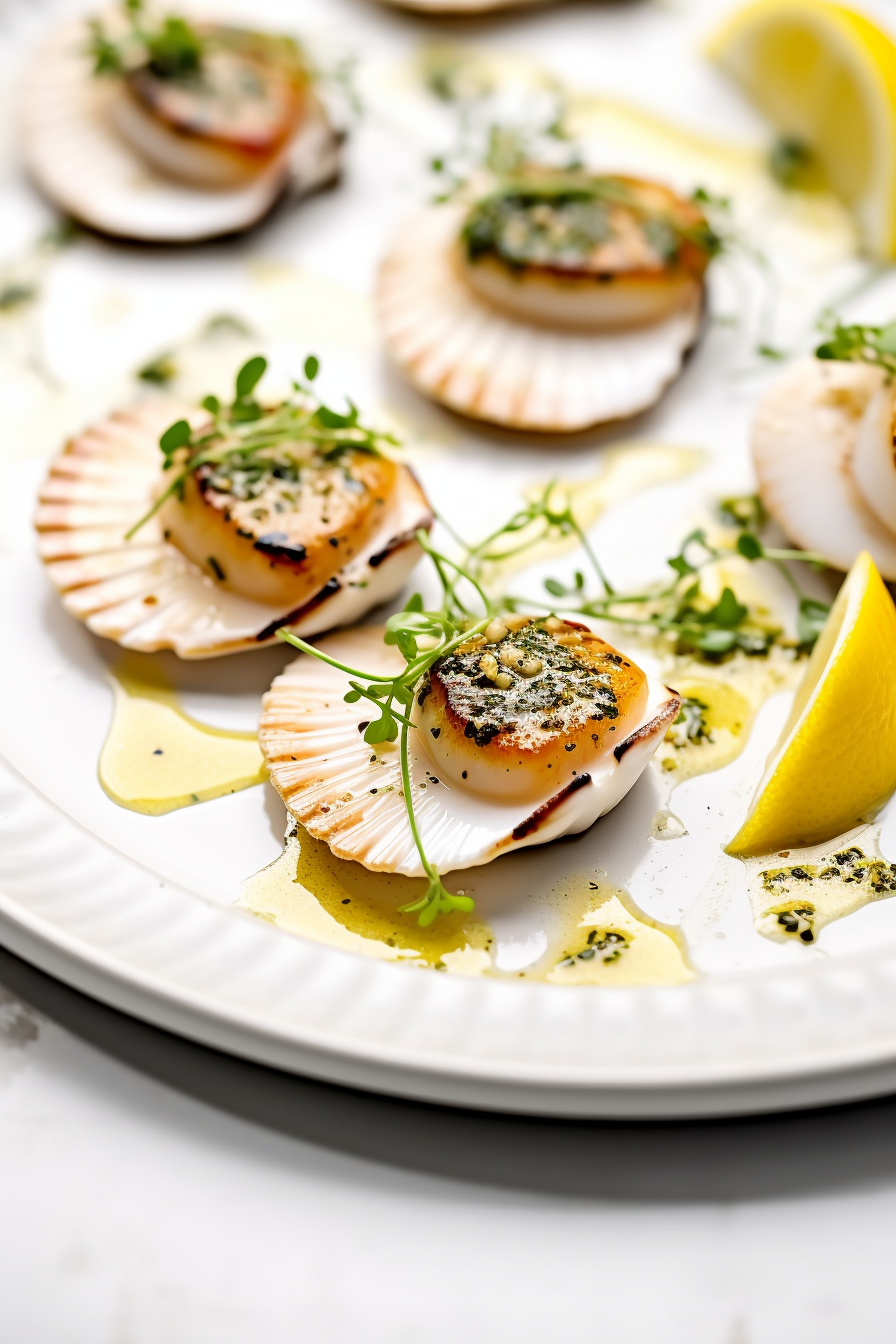 Preparing Keto Grilled Scallops