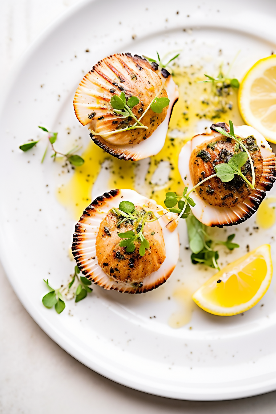 Keto Grilled Scallops with Lemon Herb Butter