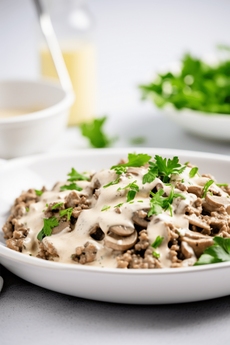 Keto Ground Beef Stroganoff with Cream Cheese_001