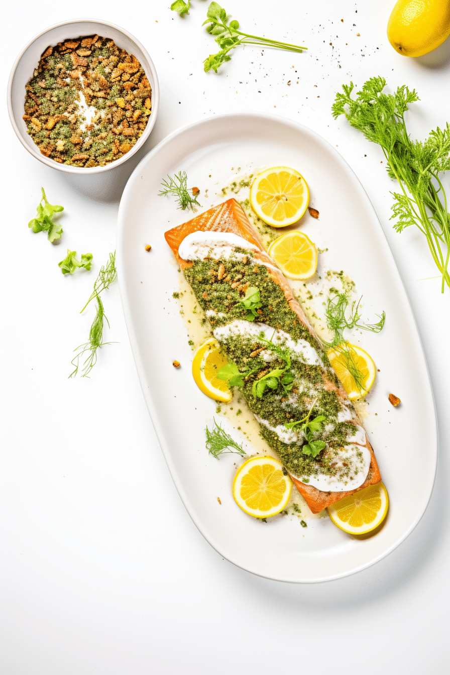 Preparing Keto Herb Crusted Salmon