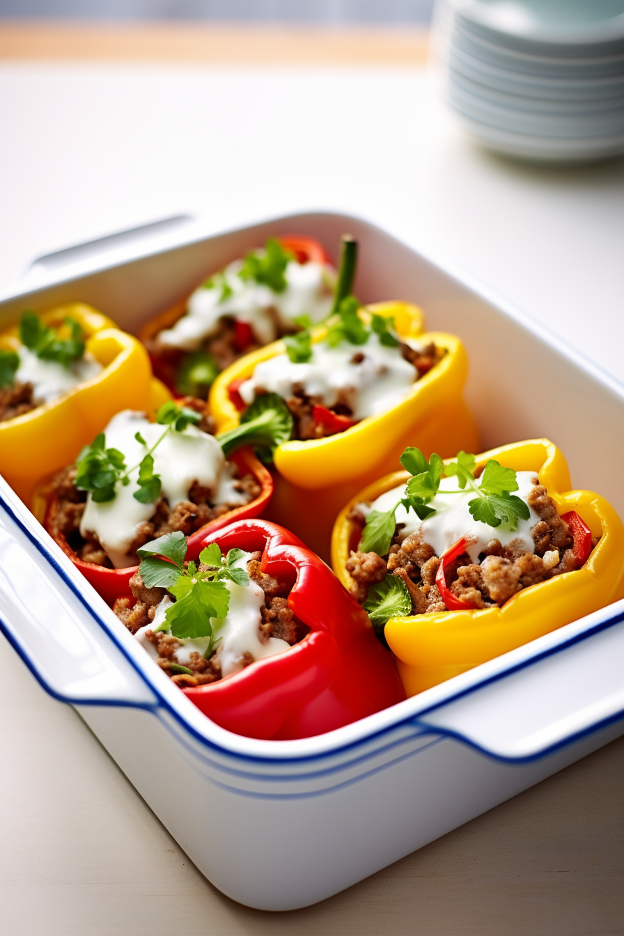 Keto Italian Stuffed Peppers