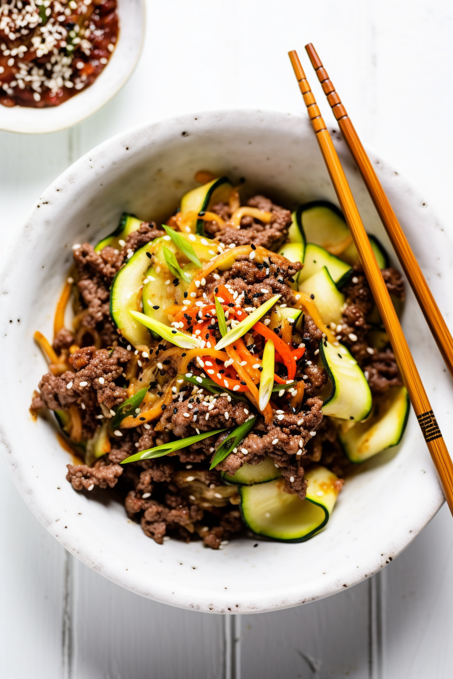 Ingredients for Keto Korean Beef Bowl