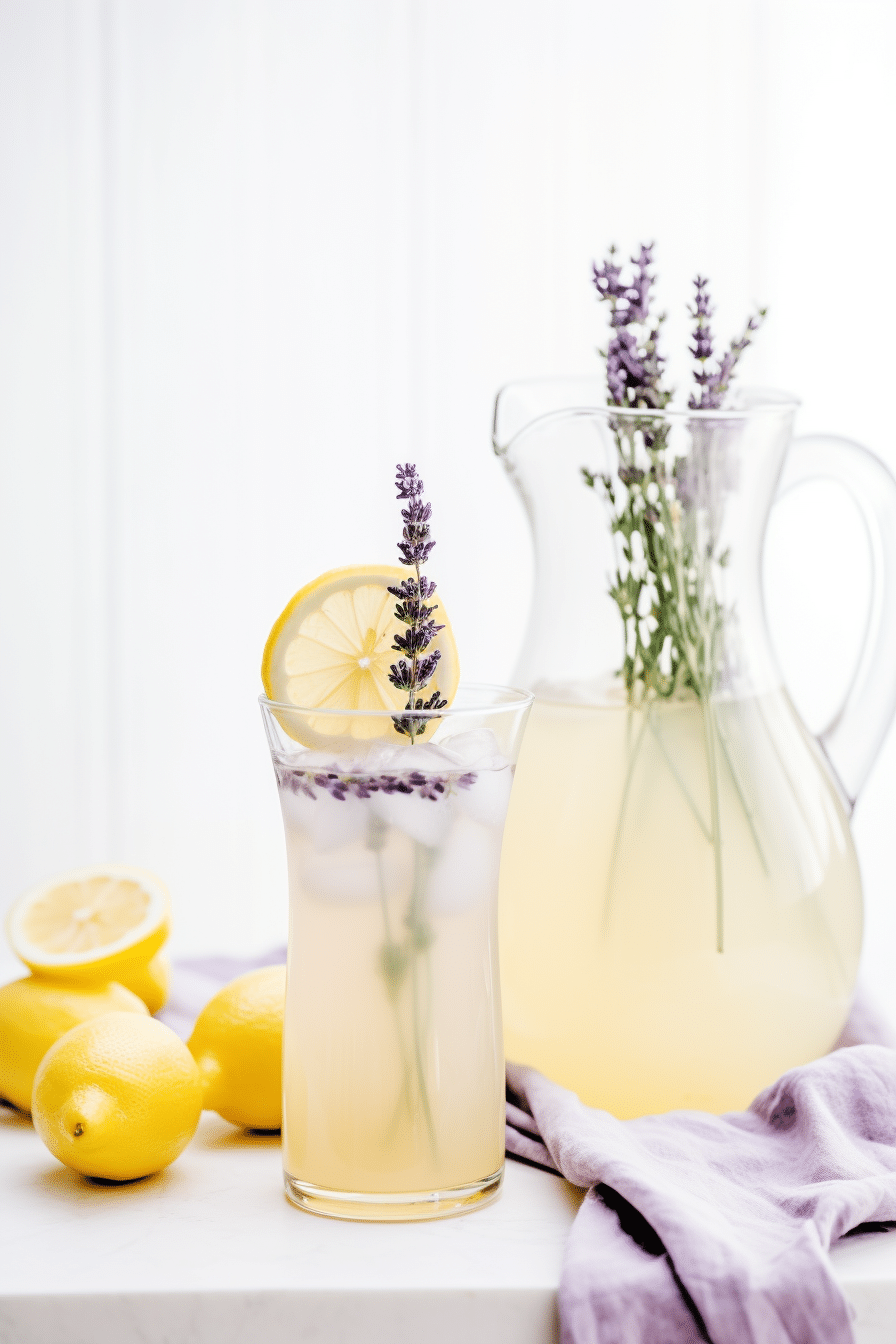 Keto Lavender Lemonade Served