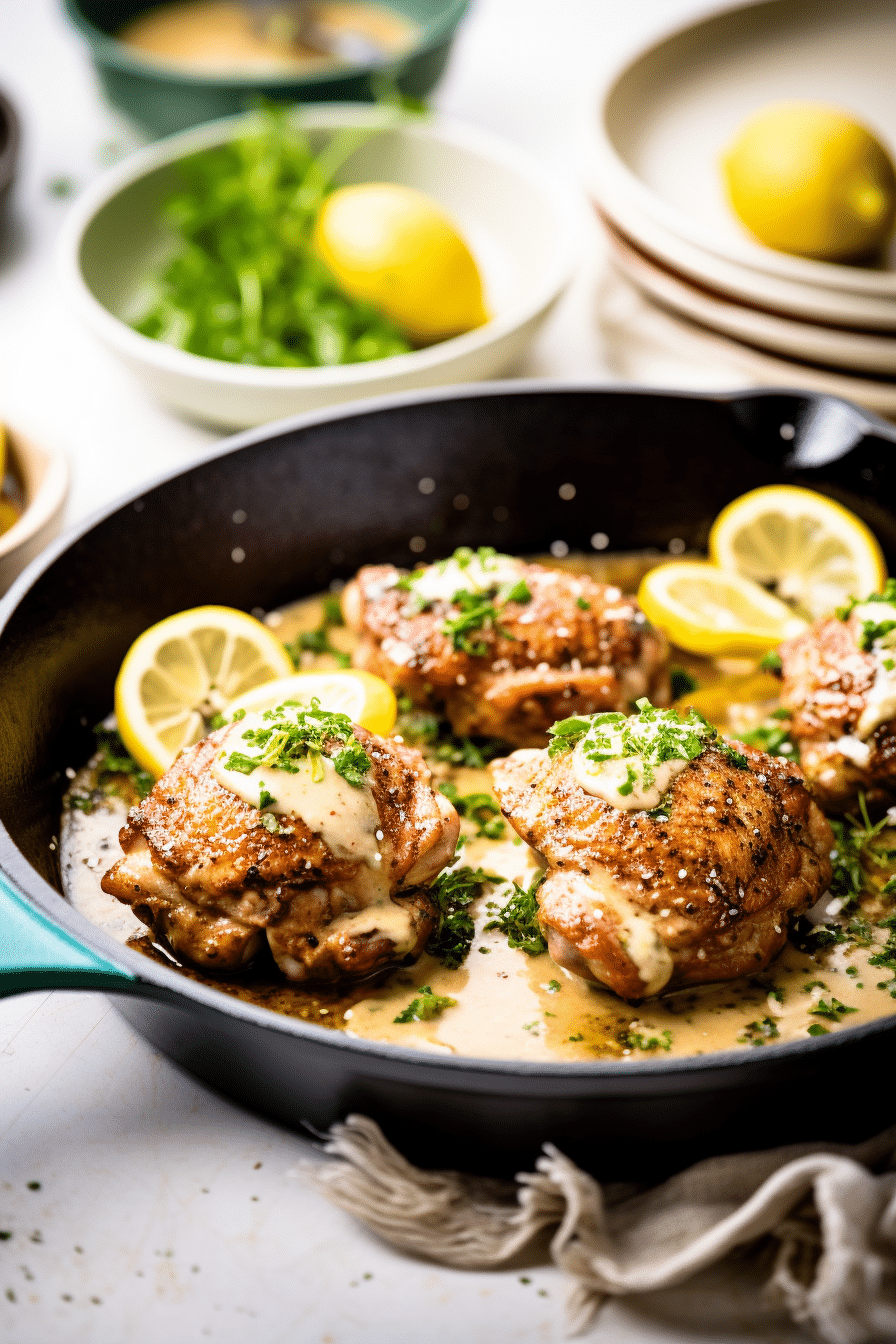 Preparing Keto Lemon Butter Chicken Thighs