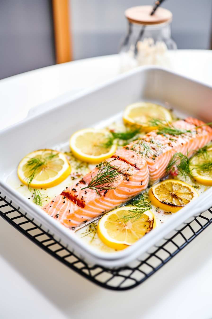 Preparing Keto Lemon Dill Salmon