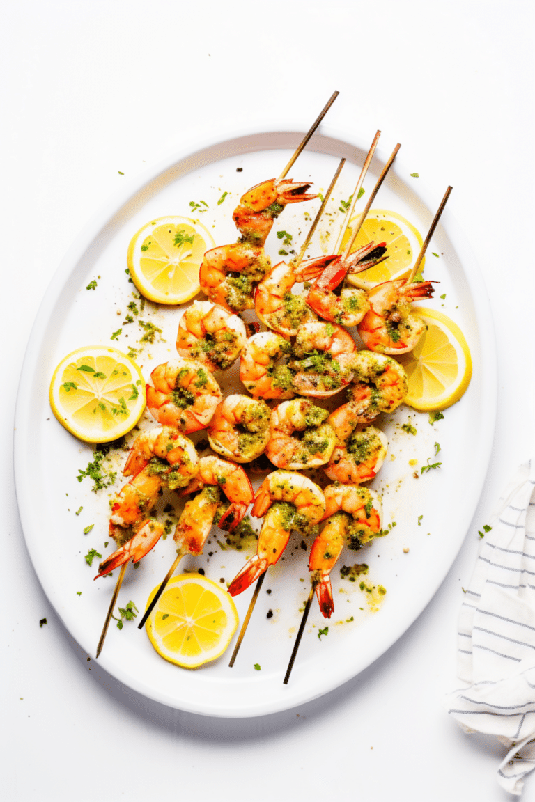 Keto Lemon Garlic Shrimp Skewers_001