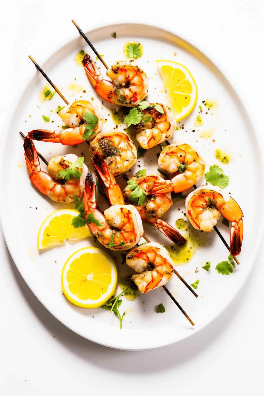 Marinated Shrimp Ready for Grilling
