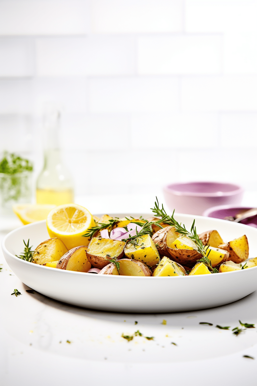 Jicama gebratenes Zitronenketo im Ofen im Ofen