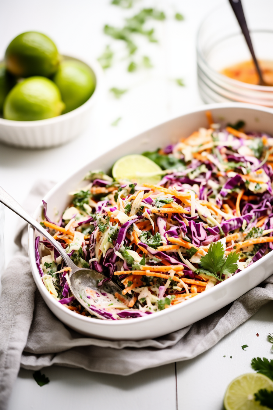 Keto Lime and Cilantro Coleslaw