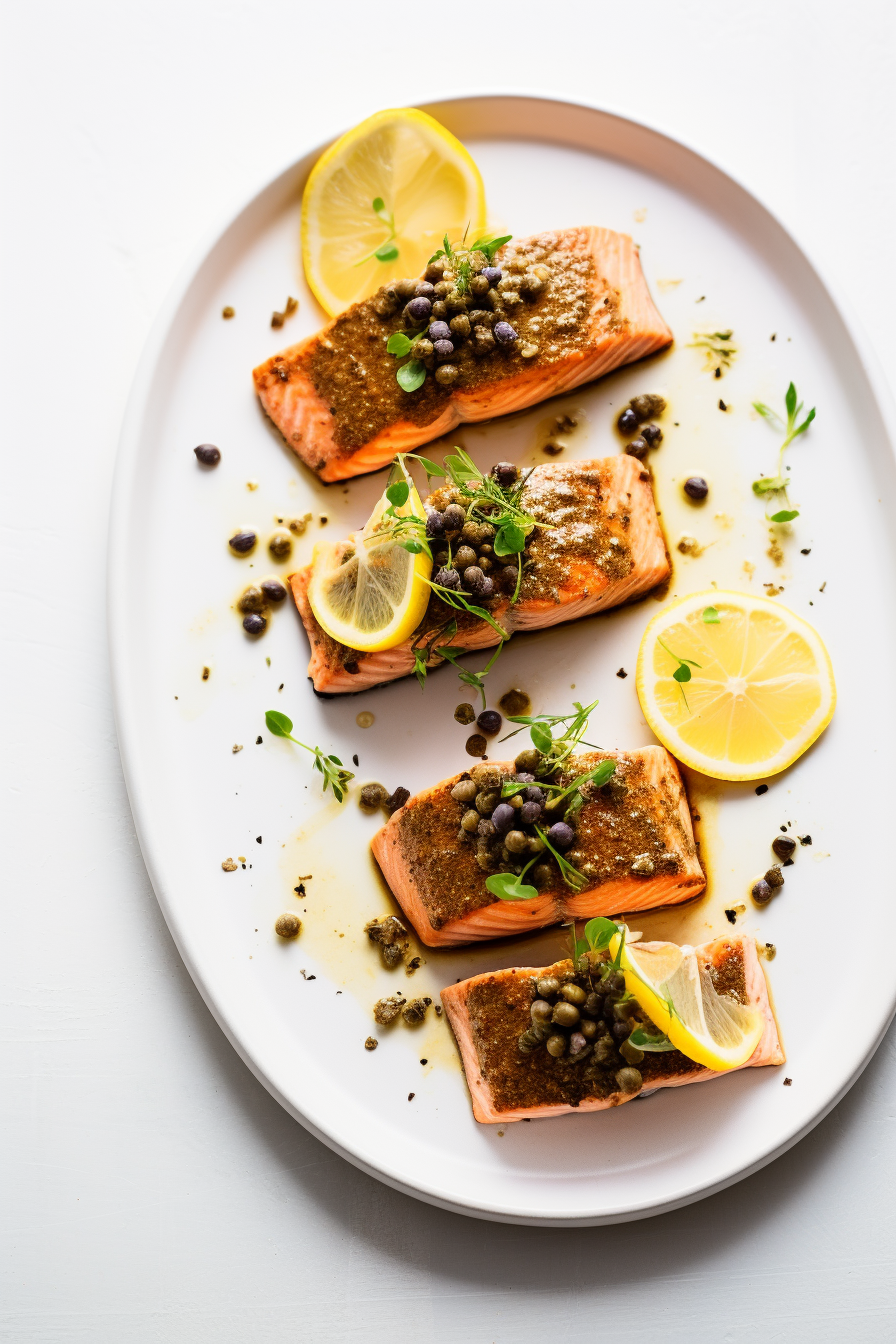 Keto Mediterranean Salmon Ready to Serve