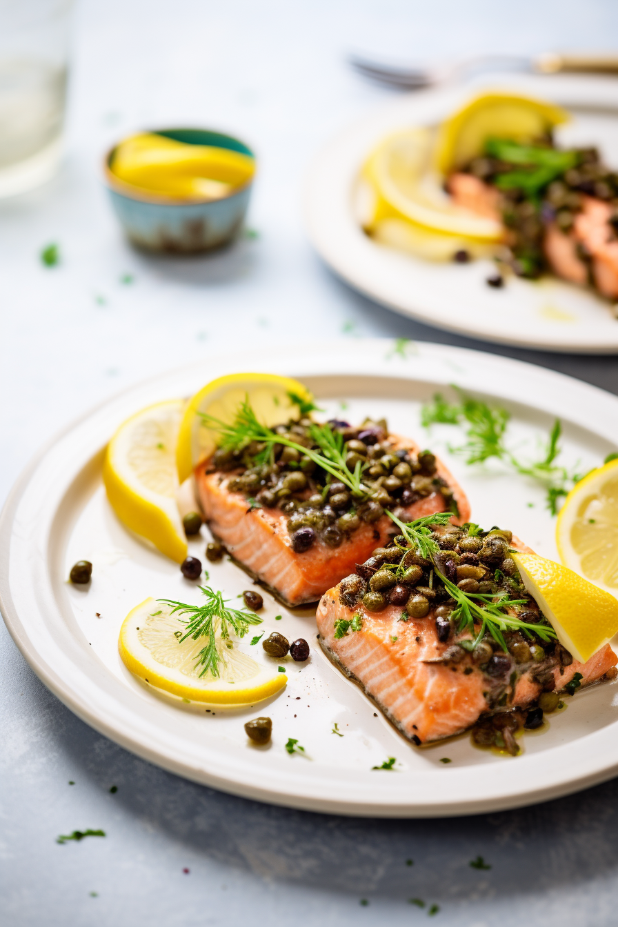 Preparing Keto Mediterranean Salmon