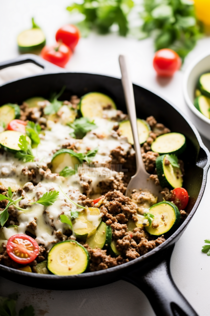 Keto Mexican Zucchini and Ground Beef Skillet_001