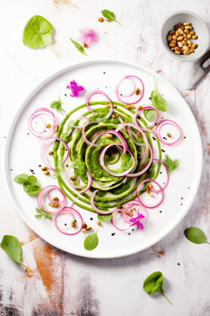 Keto Mint and Pea Zucchini Noodle Salad_001