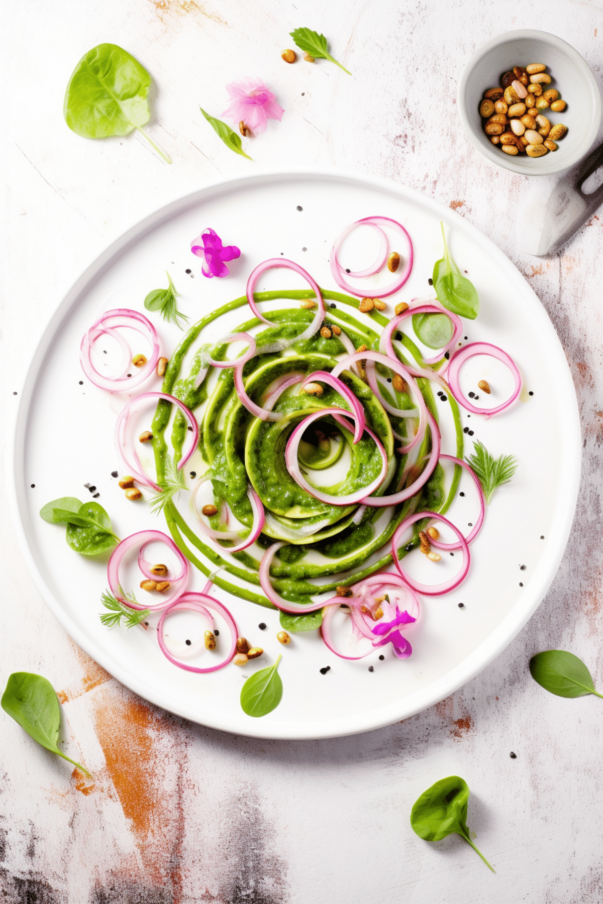 Keto Mint and Pea Zucchini Noodle Salad_001