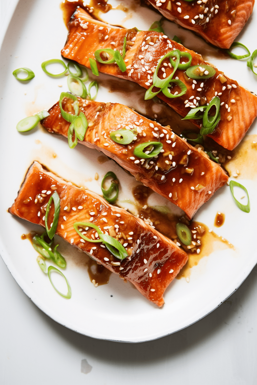 Keto Miso Glazed Salmon Ready to Serve