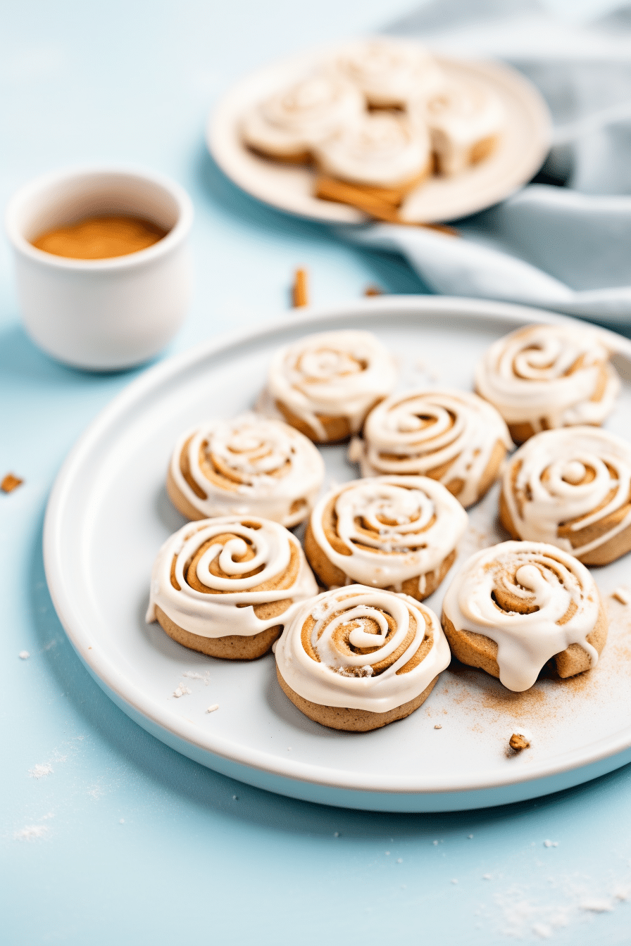Keto No Bake Cinnamon Swirl Cookies Chilling