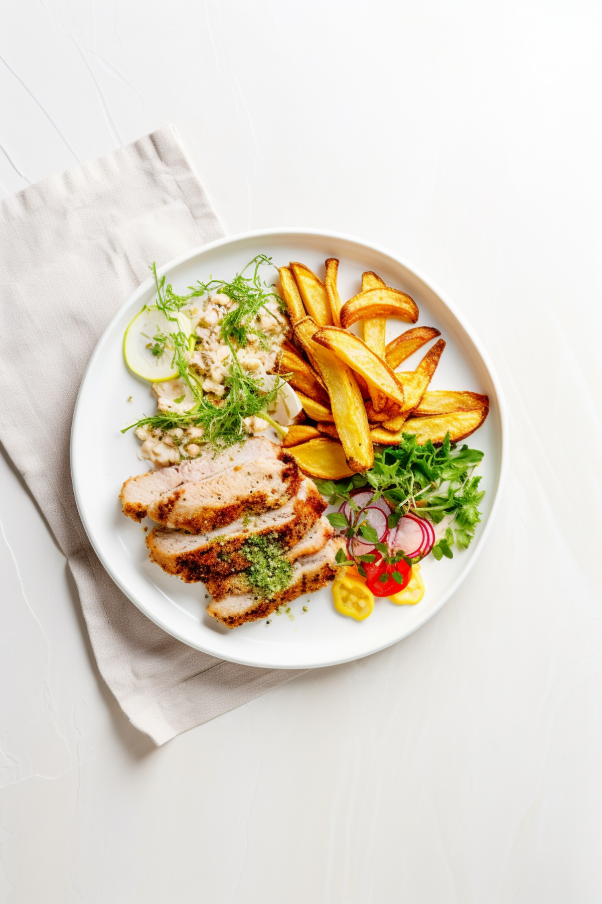 Keto Pork Schnitzel with Jicama Fries_001