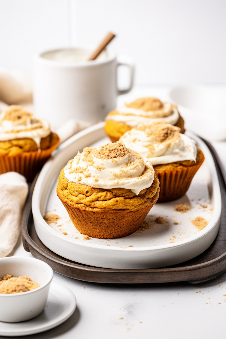 Baked Keto Pumpkin Cream Cheese Muffins