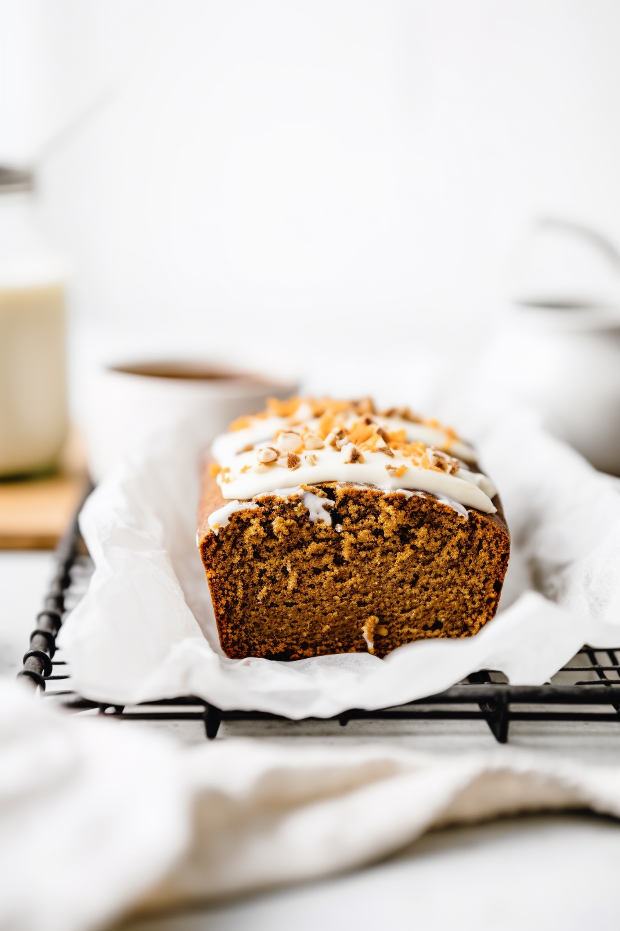 Keto Pumpkin Spice Bread with Ingredients