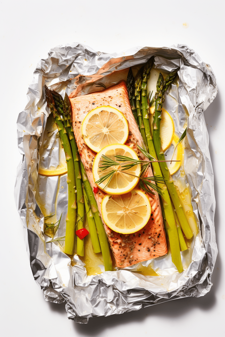 Preparing Keto Salmon and Asparagus Foil Packets