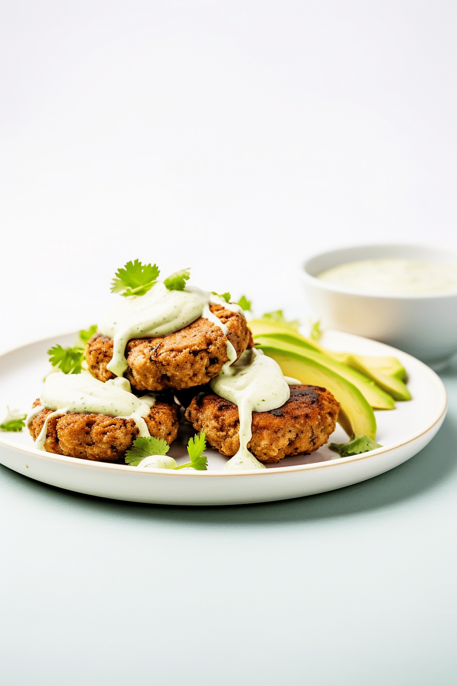 Keto Salmon Patties with Creamy Avocado Sauce